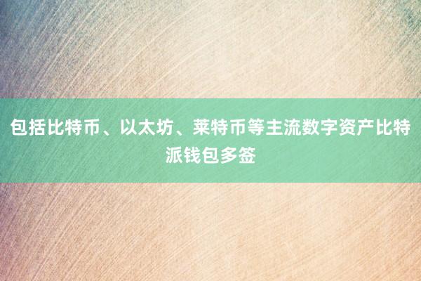 包括比特币、以太坊、莱特币等主流数字资产比特派钱包多签