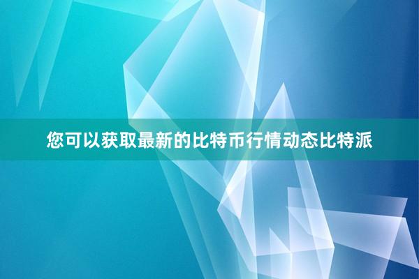 您可以获取最新的比特币行情动态比特派